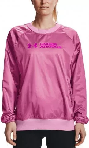 UA Recover Woven Shine Crew-PNK