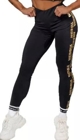 NEBBIA Women s Classic High Waist Leggings INTENSE Iconic Gold