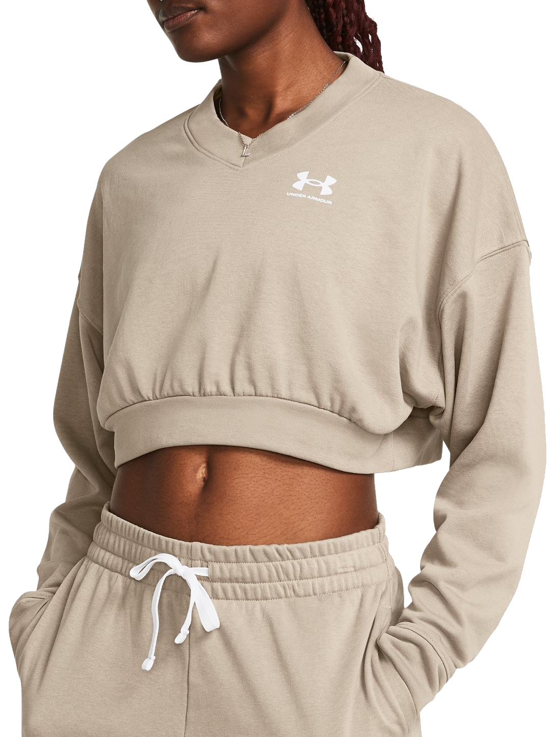 Mikica Under Armour Rival Terry Oversized Crop Crew