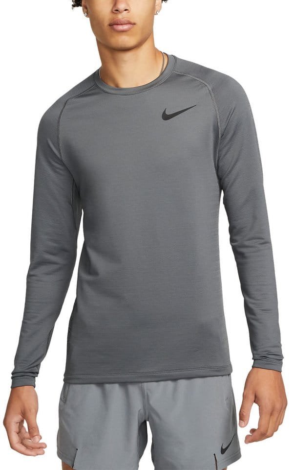 Majica z dolgimi rokavi Nike Pro Warm Sweatshirt Grau Schwarz F068