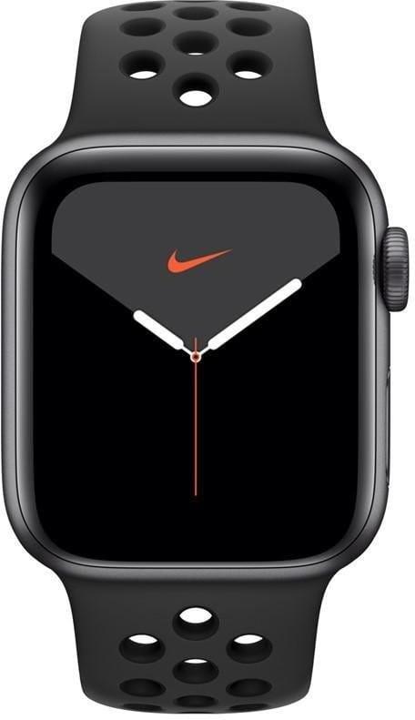 Ura Apple Watch Series 5 GPS, 40mm Space Grey Aluminium Case with Anthracite/Black Sport Band