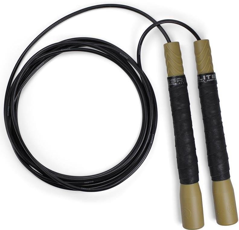 Kolebnica ELITE SRS Pro Freestyle Jump Rope - Gold Handle / Black 4mm Cord