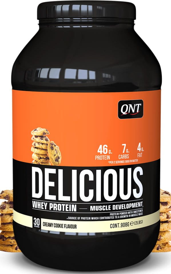Beljakovine v prahu QNT Delicious Whey Protein Creamy Cookie - 908g