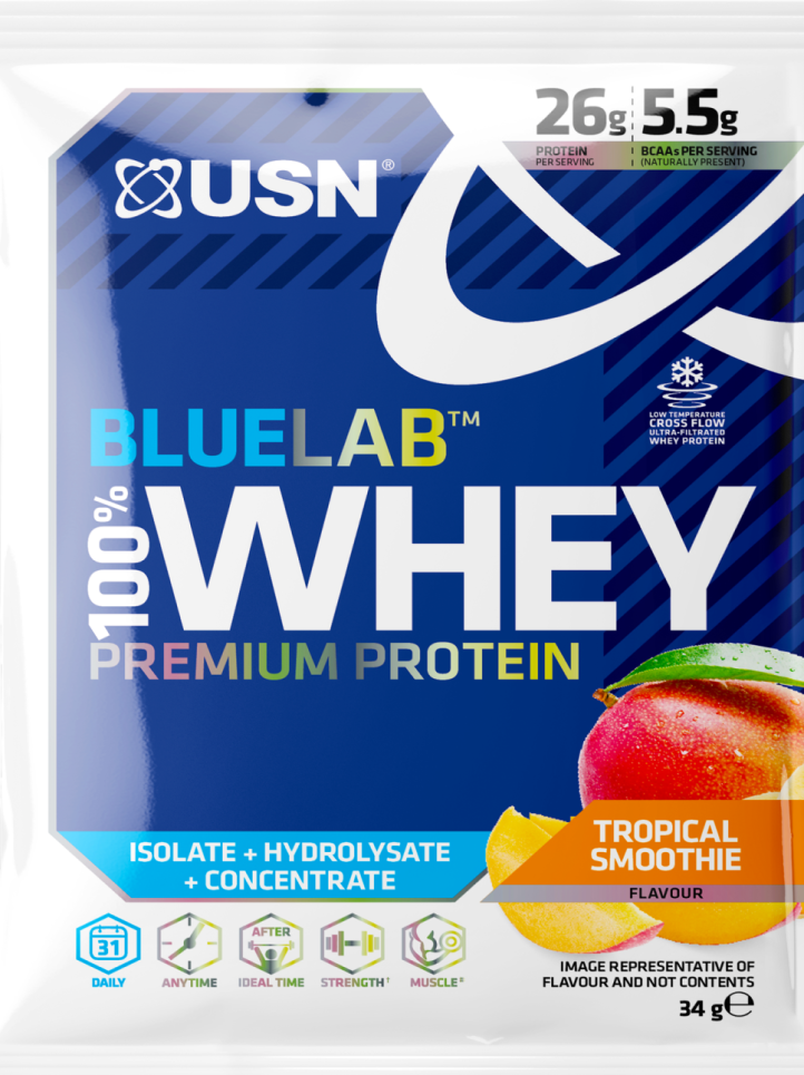 Sirotkine beljakovine v prahu USN 100% Premium BlueLab vzorec 34 g